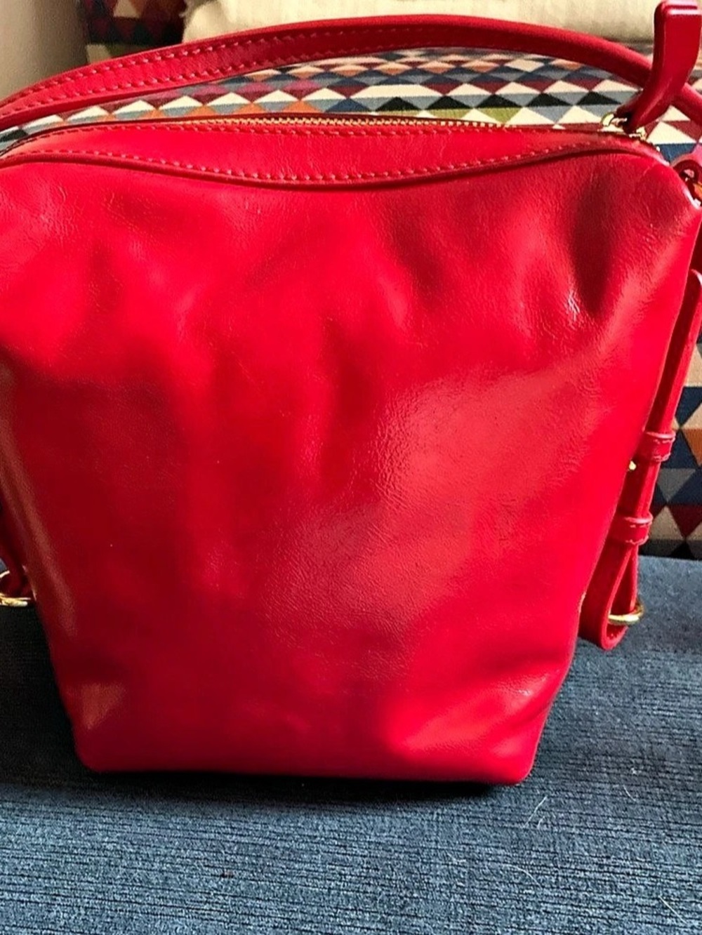 Sezane Lou handbag in vintage red - Picture 5 of 10